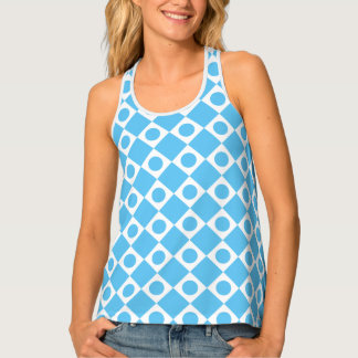 Retro Dots White Tank Top