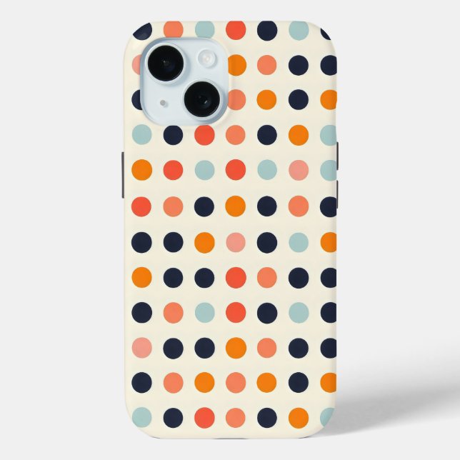 Retro Dotted Pattern Case-Mate iPhone Case (Back)