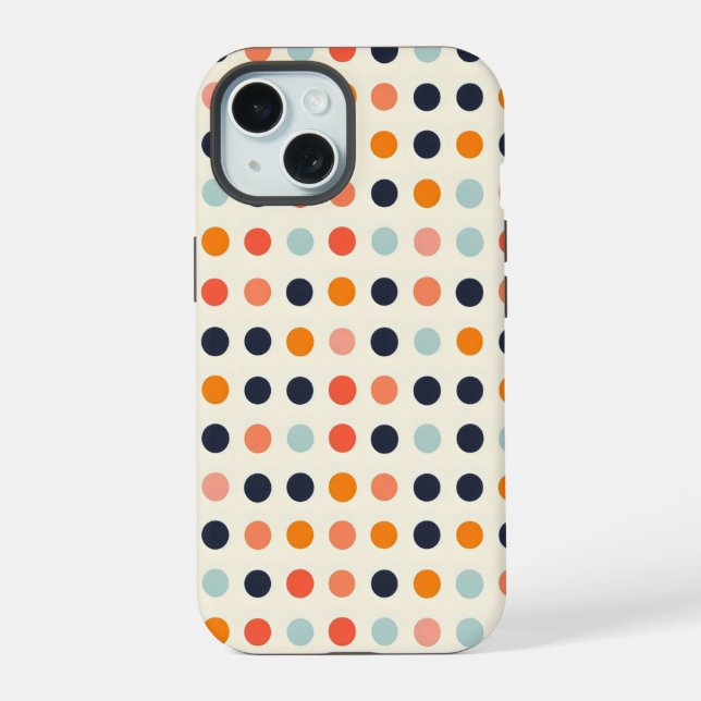 Retro Dotted Pattern Iphone Case (Back)