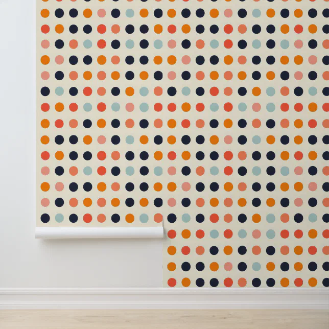 Retro Dotted Pattern Background Retro Dotted Pattern Wallpaper | Zazzle