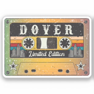 Retro Dover Delaware City Sticker