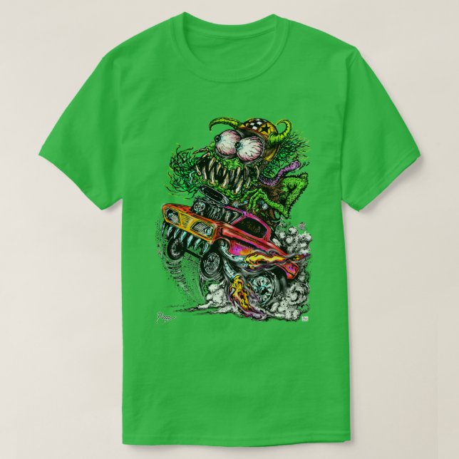 Retro Drag Racing Hot Rod gasser T-Shirt (Design Front)