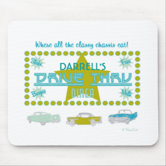 Retro Drive-Thru Diner (grn) Mouse Pad