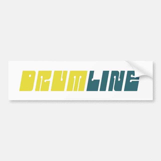 Retro Drumline Bumper Sticker (Front)