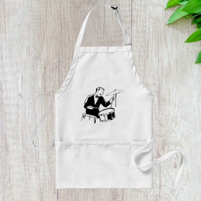 Retro Drummer Adult Apron (Creator Uploaded)