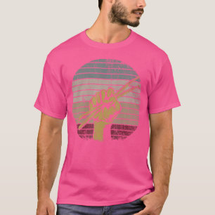 Retro Drummer Musician Drums Fist Drumsticks Drums T-Shirt
