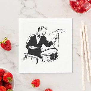 Retro Drummer Napkins