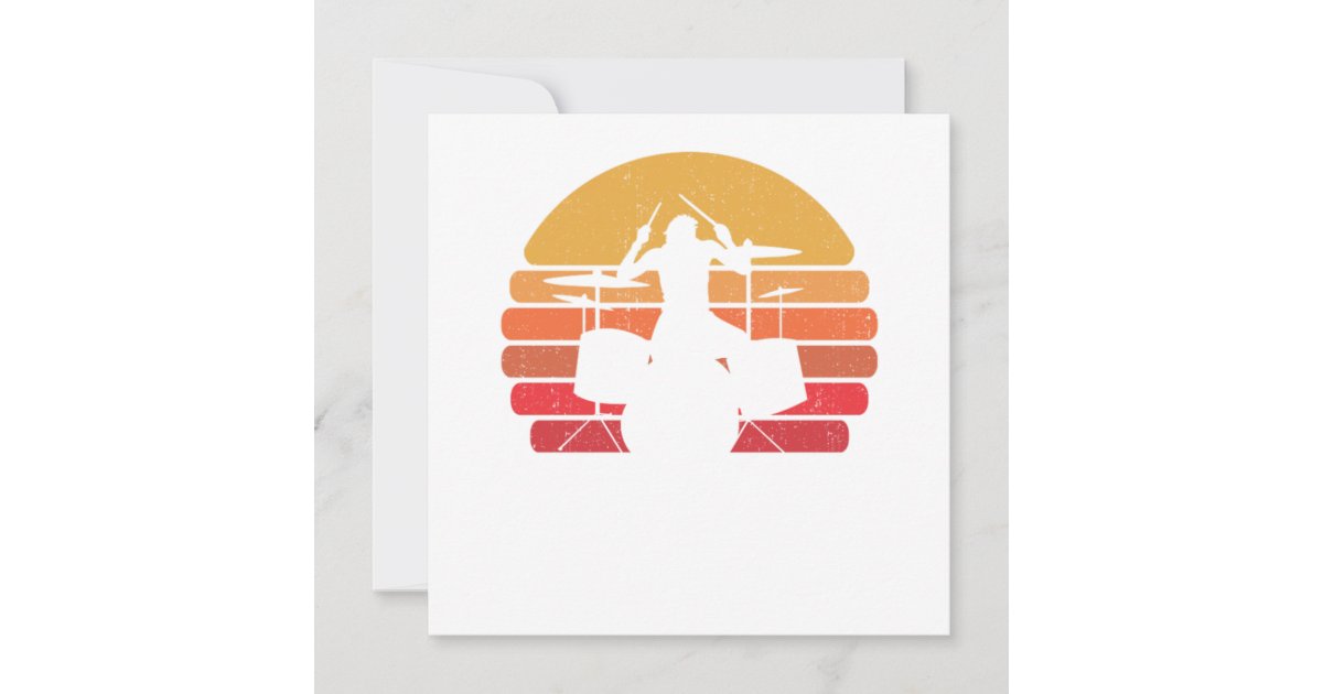 Retro Drumming Drum Sticks Drummer Invitation Zazzle