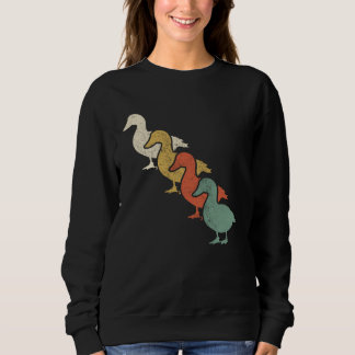 Retro Duck Animals Vintage Farmers Duck Sweatshirt