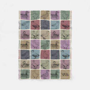 Retro Duck Blanket Cozy Farm Animal Throw