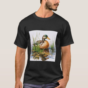 retro duck Pintail Duck Cute Duck Duck Watercolor T-Shirt
