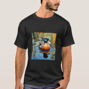 retro duck Pintail Duck Cute Duck Duck Watercolor T-Shirt