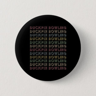 Retro Duckpin Bowling Repetitive Vintage Bowler Button