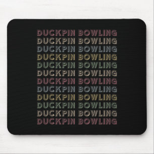 Retro Duckpin Bowling Repetitive Vintage Bowler Mouse Pad