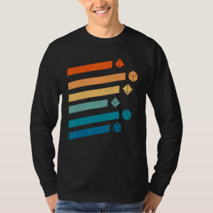 Retro Dungeons Dice D20 Dragons Fantasy Gaming T-Shirt