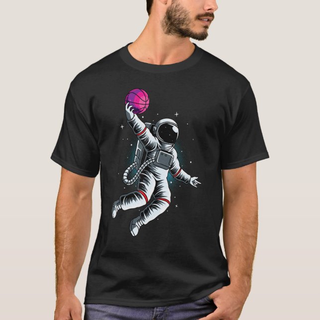 Retro Dunking Basketball Player Layup I Basketball T-Shirt (Front)