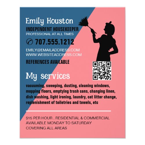 Retro Duster Silhouette Housekeeper Maid Flyer