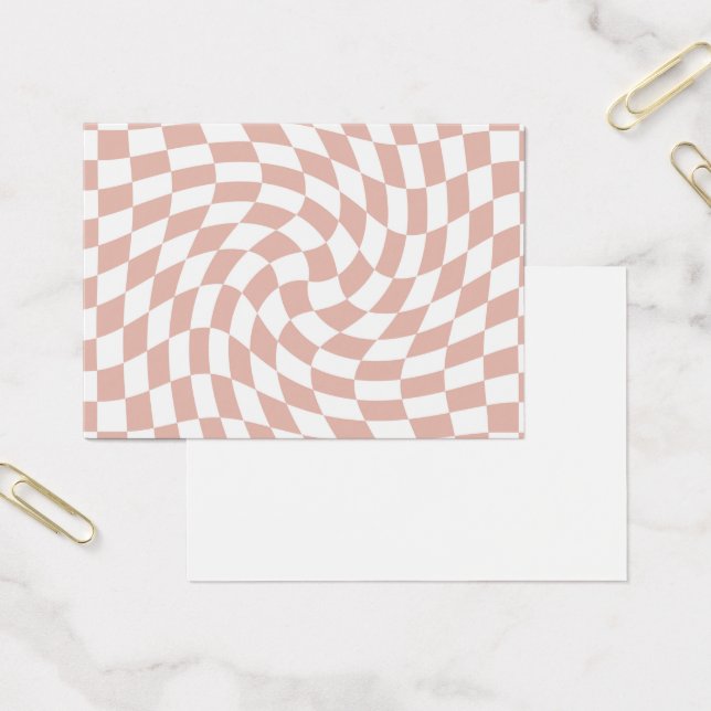Retro Dusty Rose Sand Pink Checks Checkered    (Office)