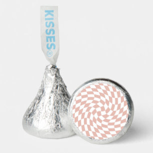 Retro Dusty Rose Sand Pink Checks Checkered Hershey®'s Kisses®