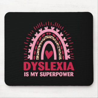 Retro Dyslexia Is My Superpower Dyslectic Reading  Mouse Pad