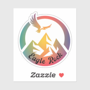 Retro Eagle Rock Hike Sunset Sticker