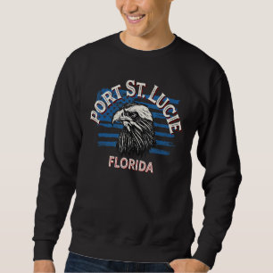 Retro Eagle Usa Flag Florida Vintage Port St Lu Sweatshirt