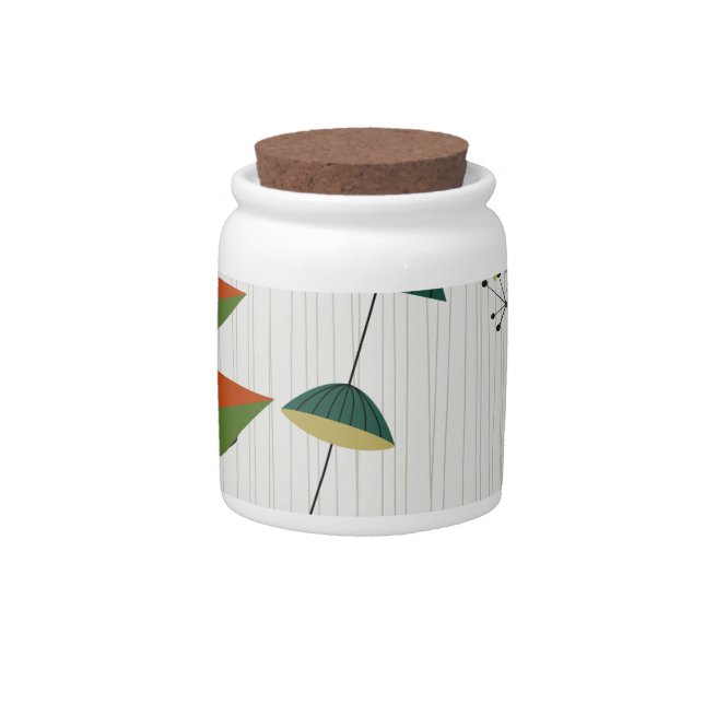 Retro Eames-Era Atomic Inspired Candy Jar (Front)
