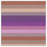 Retro Earth &amp; Plum Horizontal Stripe Pattern Fabric