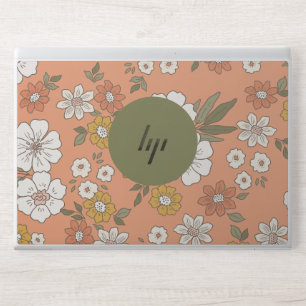 Retro Earthy Botanical Floral Large HP Laptop Skin