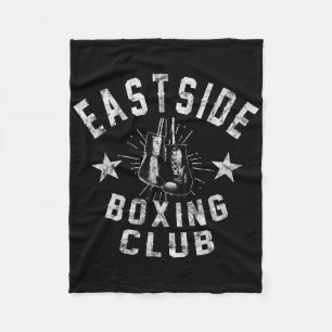 Retro East Side Boxing Club - Vintage Distressed Fleece Blanket