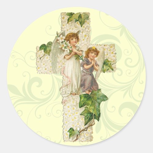 Retro Easter Angel Stickers