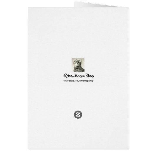 Retro Easter Bunny Greeting Card (Back)