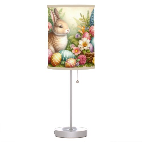 Retro Easter Bunny Rabbit Floral Table lamp