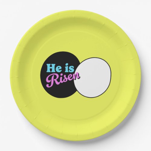 Retro Easter Empty Tomb He is Risen Paper Plates