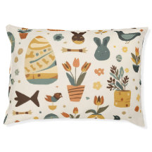 Retro Easter Pet Bed | Mid‑Century Modern Bunny