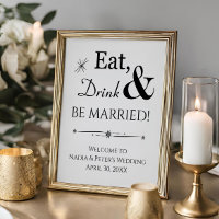 Retro Eat Drink and Be Married Wedding Welcome