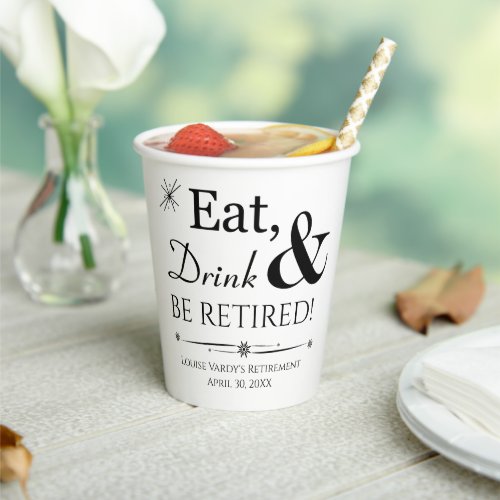 Retro Eat Drink & Be Retired Retirement Party