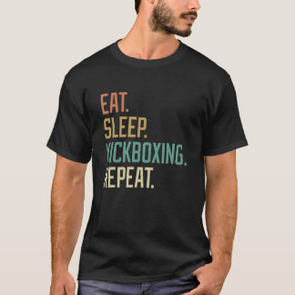 Retro Eat Sleep Kickboxing Repeat Vintage T-Shirt