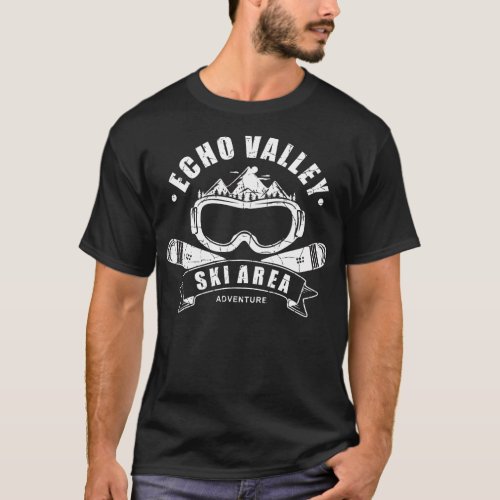 Retro Echo Valley Ski Adventure T_Shirt