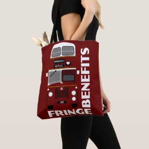 Retro edinburgh Festival Fringe Double Decker Bus Tote Bag