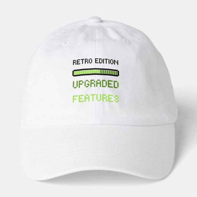 Retro Edition Upgraded Features Pixel Art Gaming  Hat (Front)