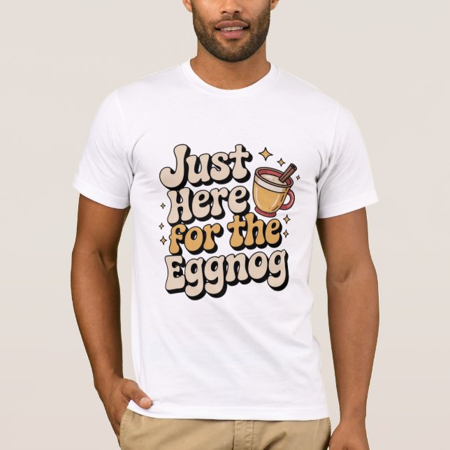 Retro Eggnog Christmas Design T-Shirt (Front)