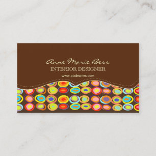 Retro eggs on chocolate/ DIY background Business Card