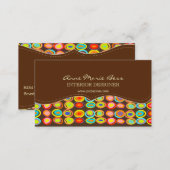 Retro eggs on chocolate/ DIY background Business Card (Front/Back)