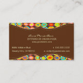 Retro eggs on chocolate/ DIY background Business Card (Back)