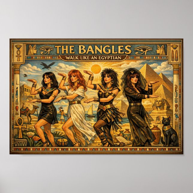 Retro Egyptian Pop Anthem Tribute Poster (Front)