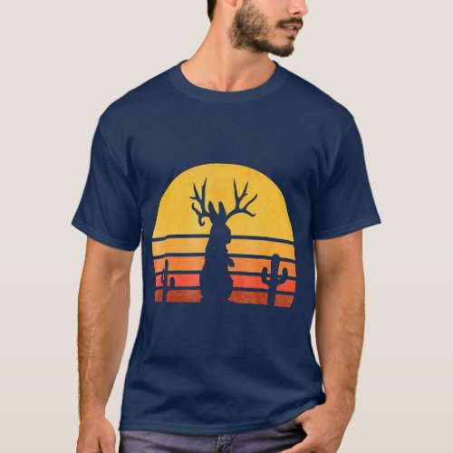 Retro Eighties Jackalope  Vintage Cryptid Rabbit T_Shirt