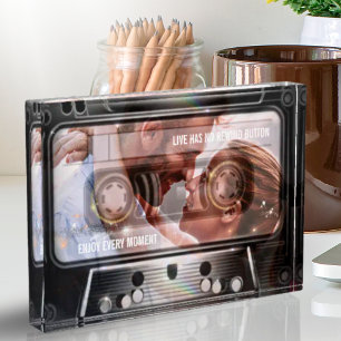 Retro Eighties Music Cassette Add Your Own Photo Block