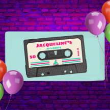Retro Eighties Music Mix Tape 50th Birthday Party