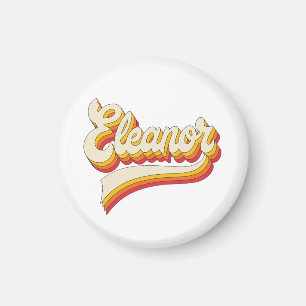 Retro Eleanor Name 70s Vintage Design Magnet